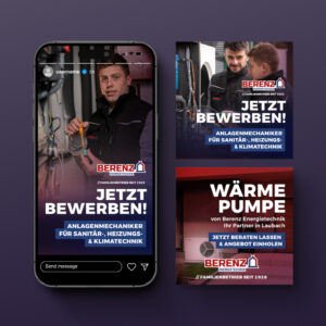 Berenz Energietechnik Mockup Social Media Ads